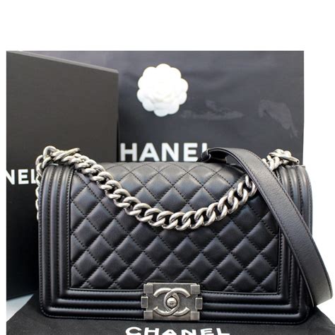 chanel boy bag new shape|chanel black boyfriend bag.